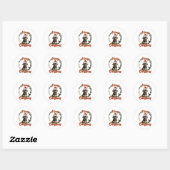 Kerstmis Duitse Herder in Santa Hat Ronde Sticker (Vel)