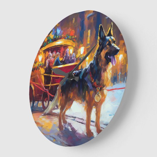 Kerstmis Duitse Herders Feestelijke Periode Grote Klok (Hoek)