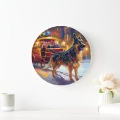 Kerstmis Duitse Herders Feestelijke Periode Grote Klok (Huis)