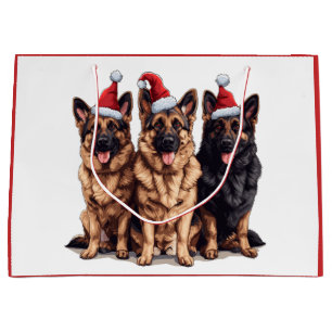 Kerstmis Duitse Herdershonden Santa Honden Groot Cadeauzakje