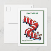 Kerstmis Duizendpoot Feestdagenkaart (Voorkant / Achterkant)