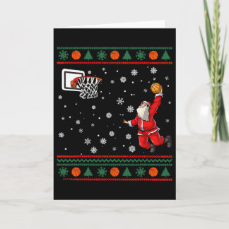 Kerstmis Dunker Santa Sketll Xmas Mannen Jongens K Kaart