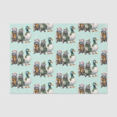 Kerstmis Dwaas Gans Wilde Wasbeer Tissuepapier (Voorkant)