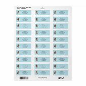 Kerstmis Dwerg Rood Groen Winter Schattig Etiket (Full Sheet)