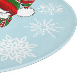 Kerstmis Dwerg Rood Groen Winter Schattig Snijplank (Hoek)