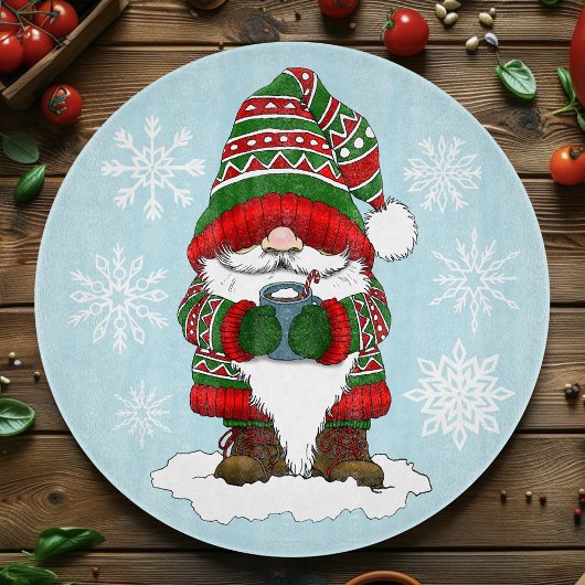 Kerstmis Dwerg Rood Groen Winter Schattig Snijplank