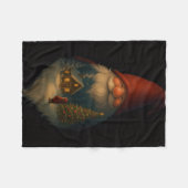 Kerstmis Dwerghut Fleece Deken – Vintage (Voorkant (Horizontaal))