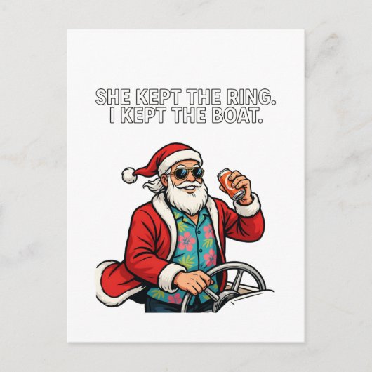 Kerstmis Echtscheiding Bewaring Humor Grappig Vaka Briefkaart (Voorkant)