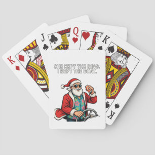Kerstmis Echtscheiding Bewaring Humor Grappig Vaka Pokerkaarten
