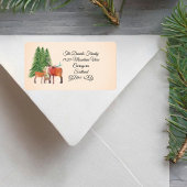 Kerstmis edelhert etiket