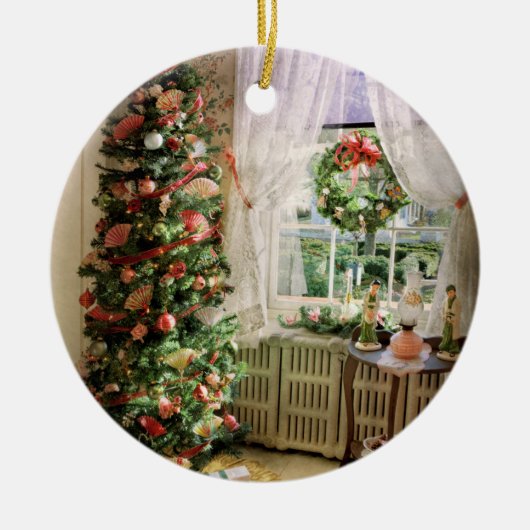 Kerstmis: een Japans kerstfeest Keramisch Ornament (Voorkant)