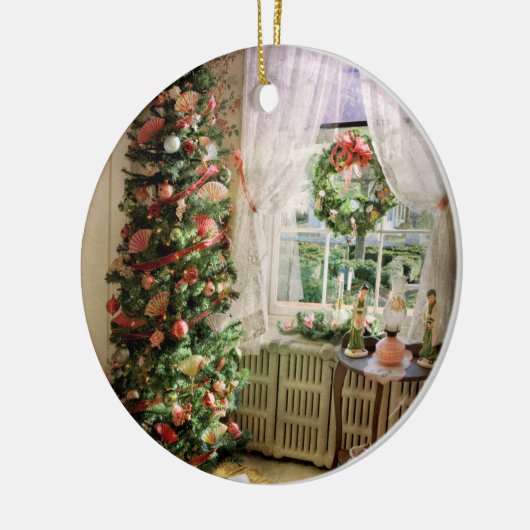 Kerstmis: een Japans kerstfeest Keramisch Ornament (Links)