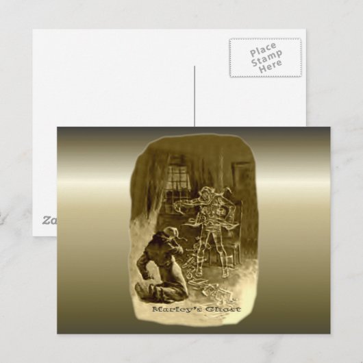 Kerstmis: een kerstkarol feestdagenkaart (Voorkant / Achterkant)