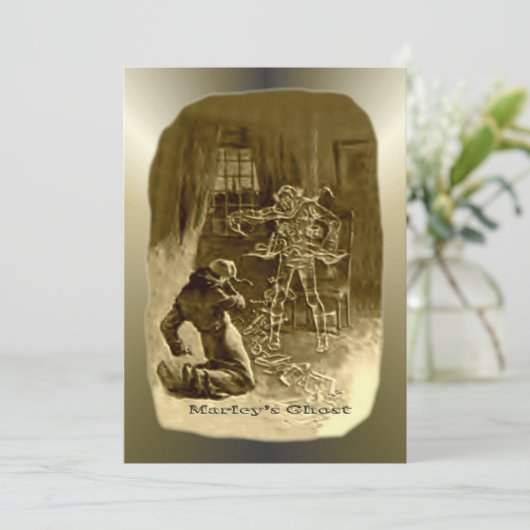 Kerstmis: een kerstkarol feestdagenkaart (Staand voorkant)