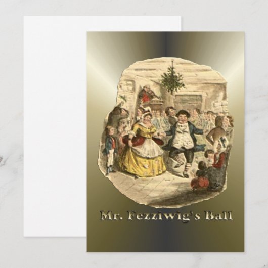 Kerstmis: een kerstkarol feestdagenkaart (Voorkant / Achterkant)