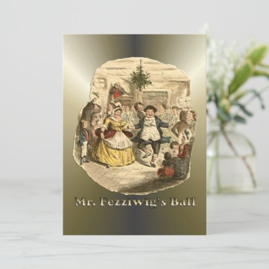 Kerstmis: een kerstkarol feestdagenkaart (Staand voorkant)