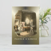 Kerstmis: een kerstkarol feestdagenkaart (Staand voorkant)