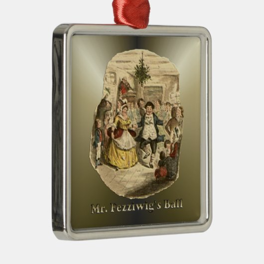 Kerstmis: een kerstkarol metalen ornament (Rechts)