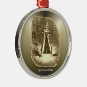 Kerstmis: een kerstkarol metalen ornament (Rechts)