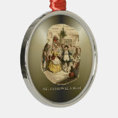 Kerstmis: een kerstkarol metalen ornament (Rechts)