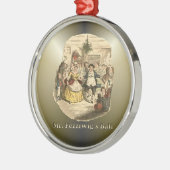 Kerstmis: een kerstkarol metalen ornament (Links)