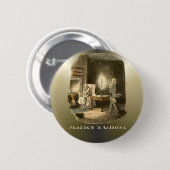 Kerstmis: een kerstkarol ronde button 5,7 cm (Voorkant /achterkant)