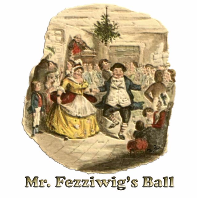 Kerstmis: een kerstkarol staand fotobeeldje  (Voorkant)