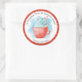 Kerstmis Een lekker chocolade. Ronde Sticker (Tas)