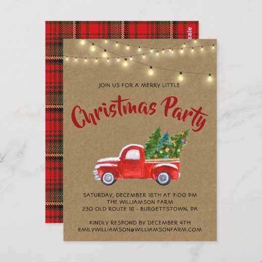 Kerstmis een prettige kerstfeestdag. briefkaart (Voorkant / Achterkant)