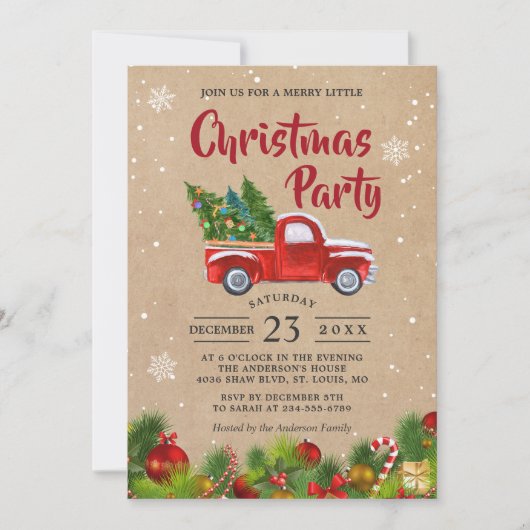 Kerstmis: een prettige kerstfeestdag kaart (Voorkant)