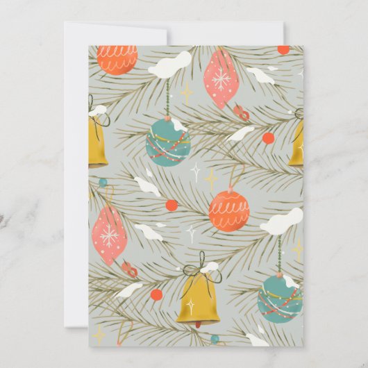 Kerstmis Een prettige uitnodiging tot Baby shower (Achterkant)