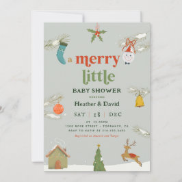 Kerstmis Een prettige uitnodiging tot Baby shower