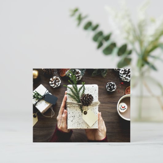 Kerstmis - Een tijd van geven Feestdagenkaart (Staand voorkant)