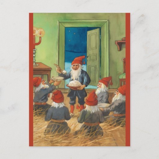 Kerstmis: een verzameling kabouters briefkaart (Voorkant)