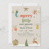 Kerstmis Een vrolijke babyborrel Kaart (Voorkant)