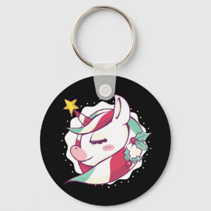 Kerstmis Eenhoorn Cadeau Voor Fantasy Pony Liefheb Sleutelhanger