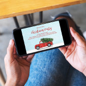 Kerstmis Eenvoudig Schattig Winter Vintage Rode Tr Kaart