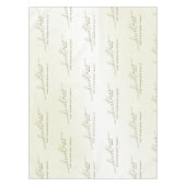 Kerstmis Eenvoudige Gouden Kalligrafie Script Zege Tafelkleed (Voorkant)