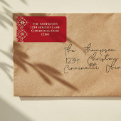 Kerstmis Eenvoudige Groene Sneeuwvlok Klassiek Pat Etiket