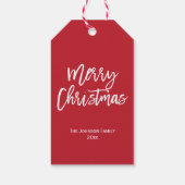 Kerstmis Eenvoudige Rode Cadeautags Cadeaulabel (Achterkant)