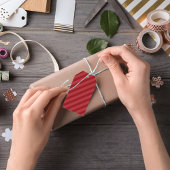 Kerstmis Eenvoudige Vakantie Rode Kalligrafie Scri Cadeaulabel