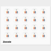 Kerstmis - Eenvoudige zakelijke Logo -  Wreater Ronde Sticker (Vel)
