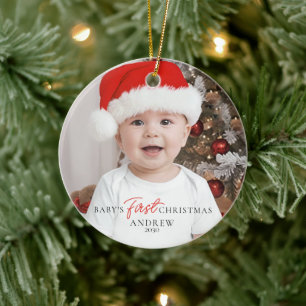 Kerstmis Eerste Geboorte Statistieken van de Baby Keramisch Ornament