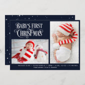 KERSTMIS ÉÉRSTE KERST kind geboorteaankondiging Feestdagenkaart (Voorkant / Achterkant)