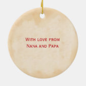 Kerstmis eerste kerst van de luiaard keramisch ornament (Achterkant)