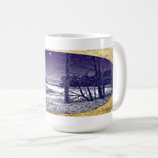 Kerstmis, eerste kerstkaart, Mok (Voorkant rechts)