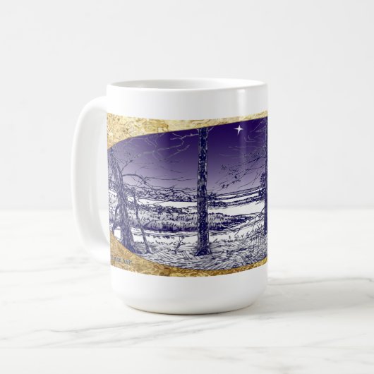 Kerstmis, eerste kerstkaart, Mok (Voorkant links)