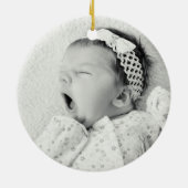 Kerstmis, eerste kerstkerstfeest, nieuwe baby, keramisch ornament (Achterkant)