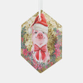 Kerstmis, eerste Kerstmis, eerste kerstdag, eerste Glas Ornament (Voorkant links)