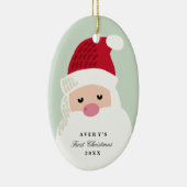 Kerstmis, eerste kerstmis van Santa Claus Baby Keramisch Ornament (Rechts)